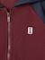 Sweat zippé garçon capuche coloblock bleu moyen+bordeaux+gris chiné+ocre+vert 7 - vertbaudet enfant 