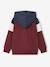 Sweat zippé garçon capuche coloblock bleu moyen+bordeaux+gris chiné+ocre+vert 6 - vertbaudet enfant 