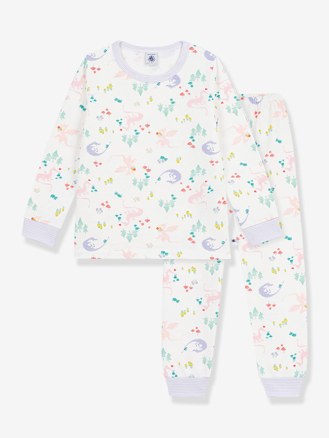 Pyjama imprim dragons blanc 39$