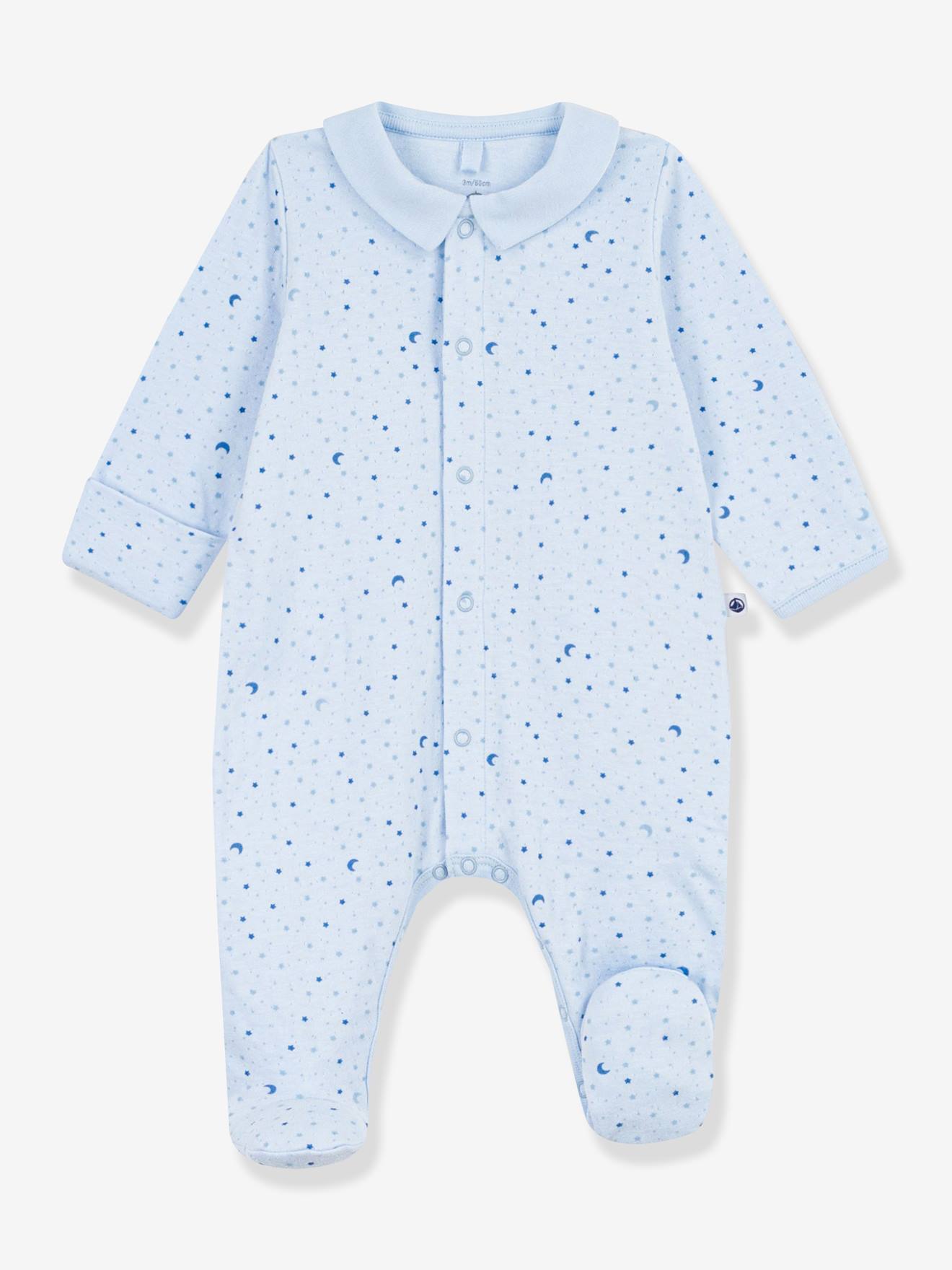Pyjama bébé imprimé étoile bleu clair