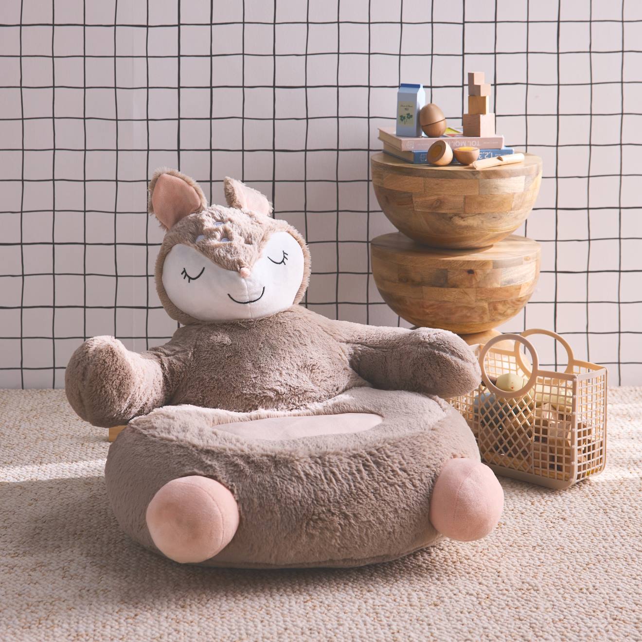 Fauteuil Faon Pour Enfant Taupe