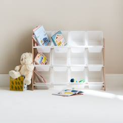 Meuble de rangement jouet avec 12 casiers, tobias, l 84 x p 29,5 x h 60cm  - vertbaudet enfant