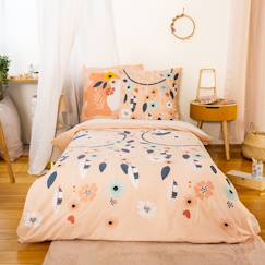 -Parure de lit coton réversible imprimé attrape rêve et licorne 1 place 140x200cm - ysia