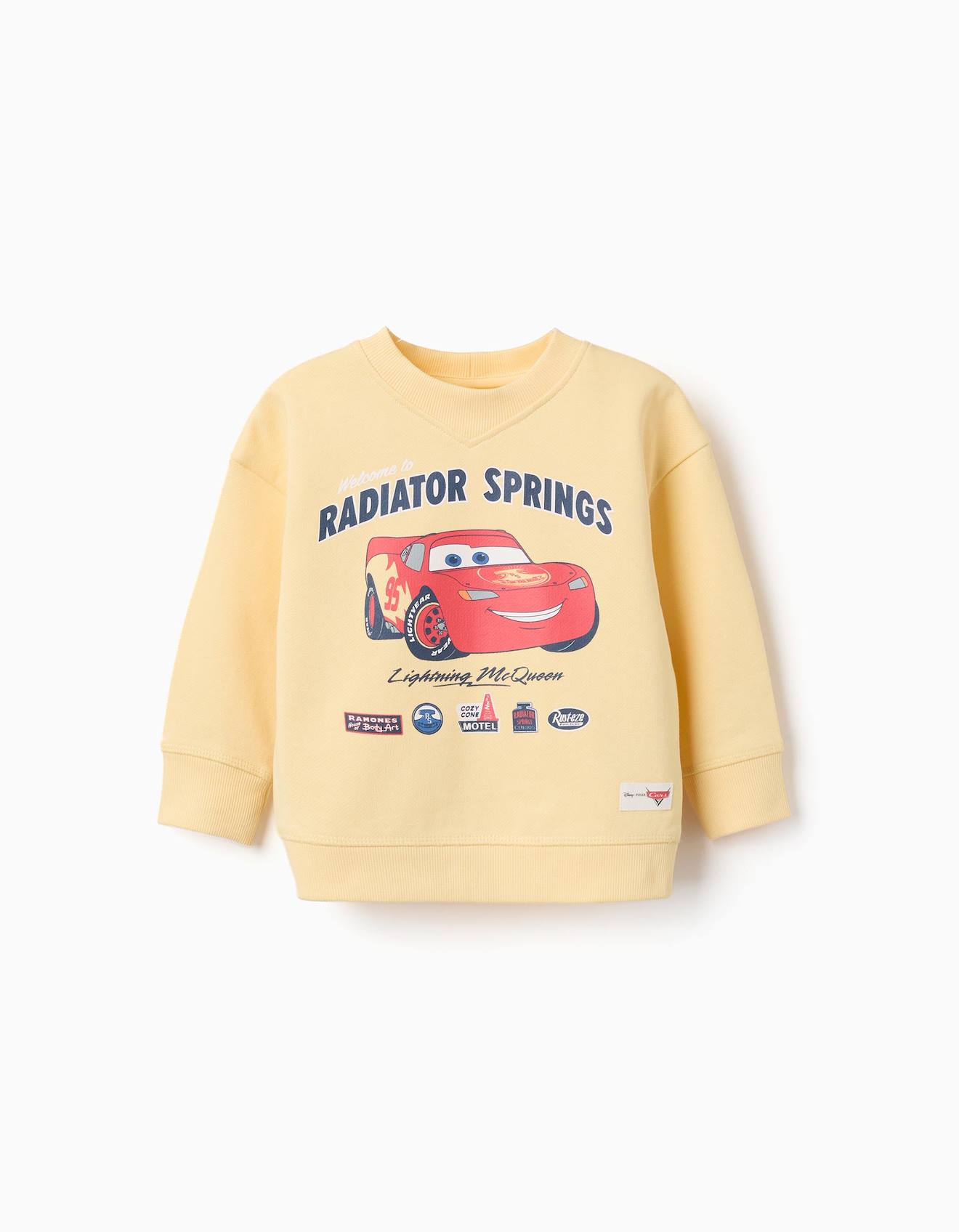 Sweat En Coton Avec Flash Mcqueen Jaune