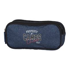 -Trousse à stylos rectangulaire 22 cm 2 compartiments zippés