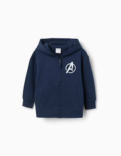 -Sweat zippé en coton avec capuche et imprimés avengers