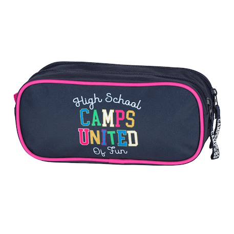 Fille-Trousse à stylos rectangulaire 22 cm 2 compartiments zippés