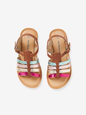 Kickers Fille Sandales VERTBAUDET En Cuir Pour Fille Multi