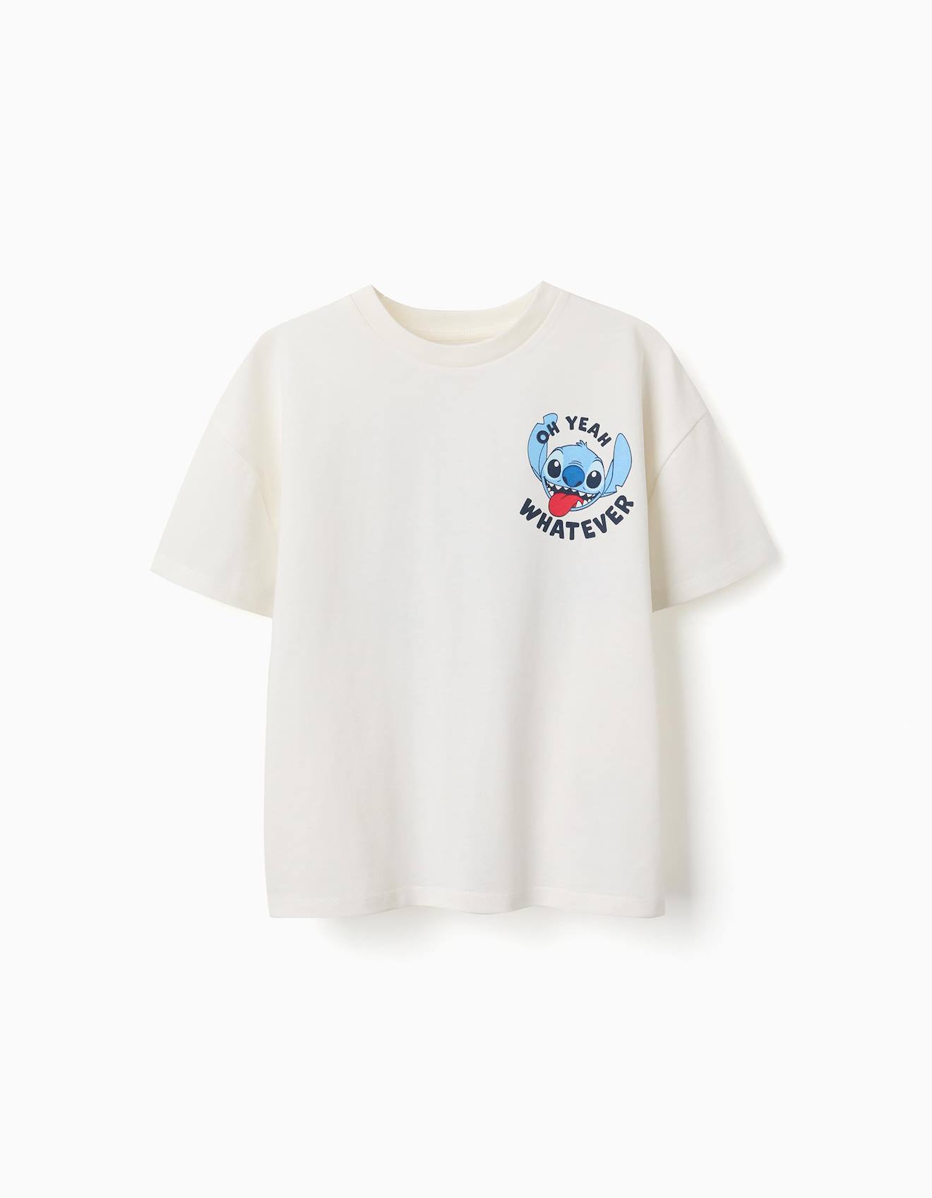 T-shirt En Coton Avec Imprims Stitch Blanc 19 €