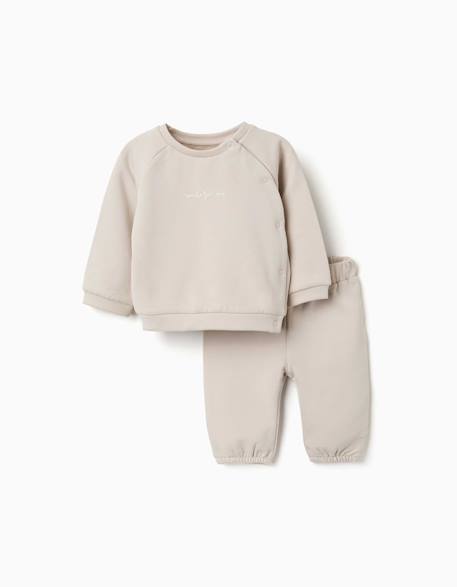 Bébé-Ensemble sweat et pantalon en coton peigné