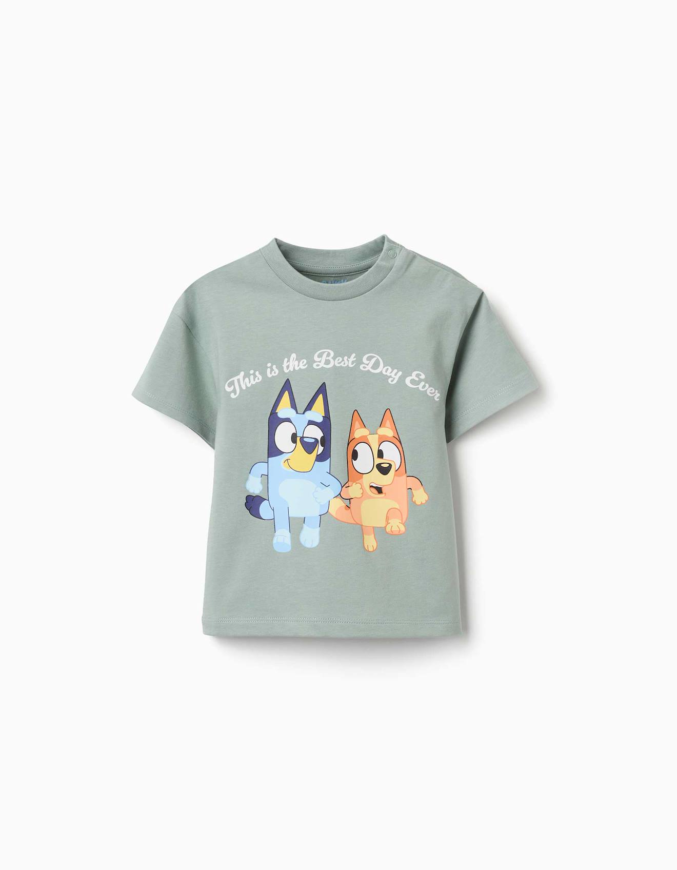 T-shirt En Coton Avec Imprim Bluey Et Bingo Vert 15 €