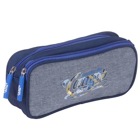 Fille-Accessoires-Fourniture scolaire-Trousse à stylos rectangulaire 22 cm 2 compartiments zippés