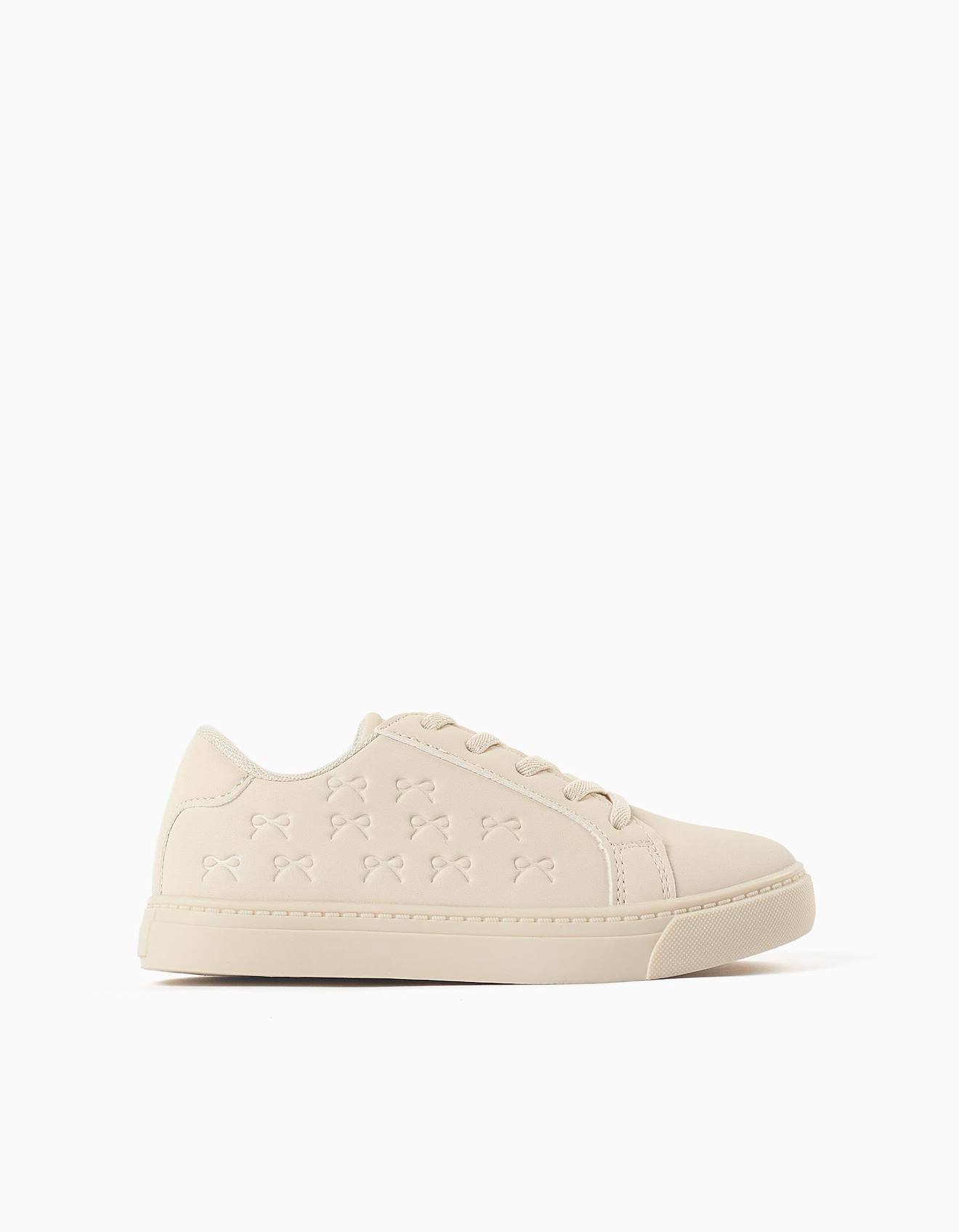 Baskets Avec Nuds En Relief Et Lacets lastiques Beige 23 €
