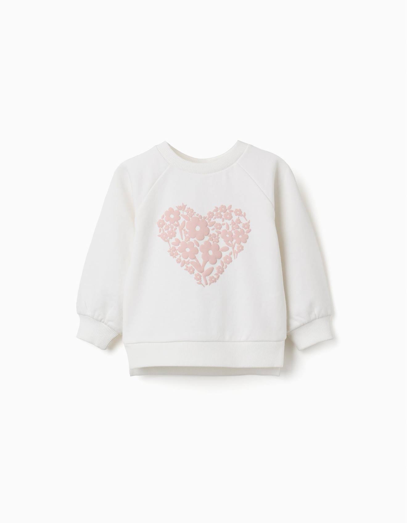 Sweat Avec Imprim Floral En Relief Blanc 15$