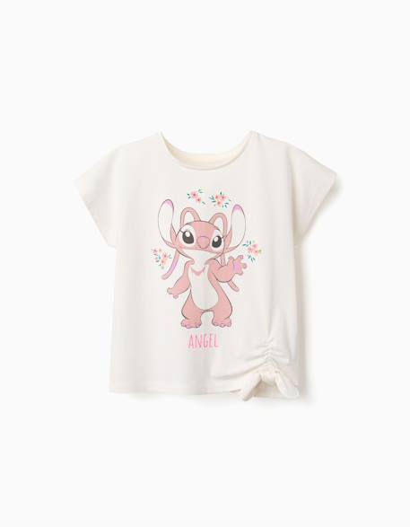 Fille-T-shirt en coton avec imprimé angel
