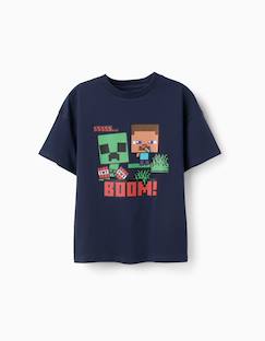Garçon-T-shirt, polo, sous-pull-T-shirt-T-shirt en coton avec imprimés minecraft
