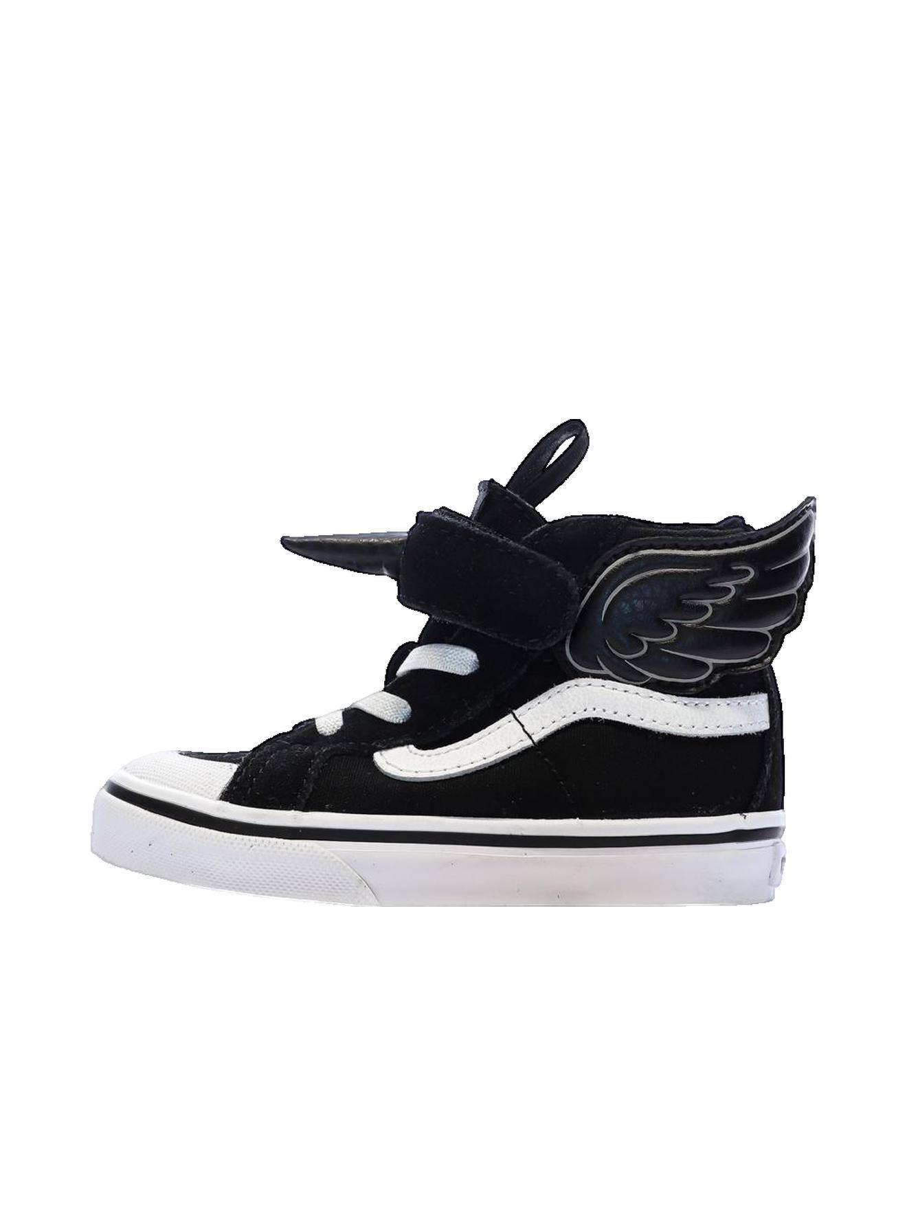 Baskets Montantes À Scratch Licorne Noir Et Blanc – Confort Et Maintien Enfant Black