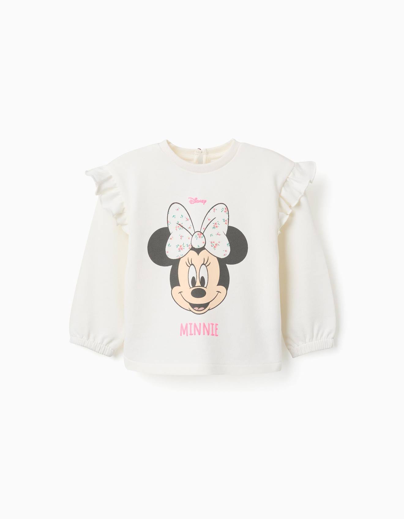 Sweat En Coton Avec Imprim Minnie Beige Clair 23$