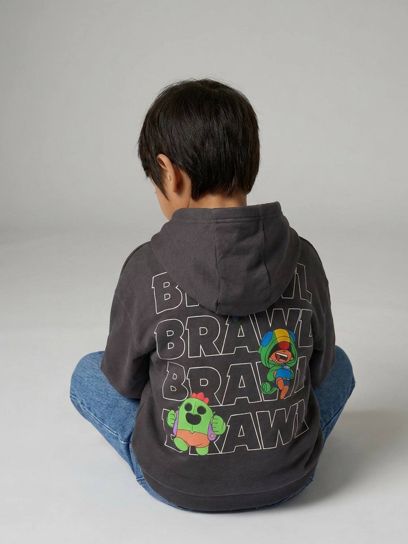Sweat à capuche Brawl Stars garçon anthracite