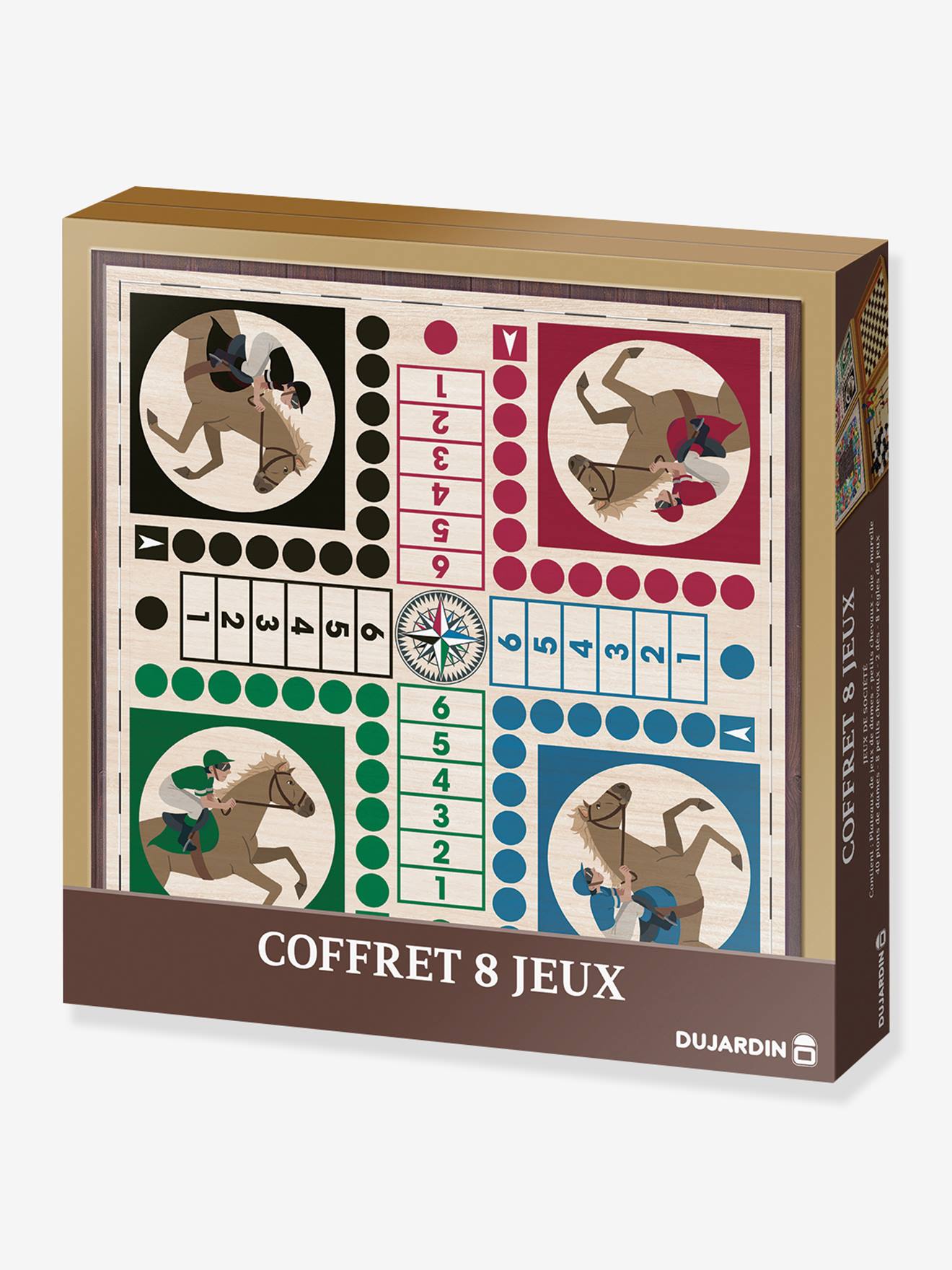 Coffret 8 jeux marron