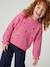 Pull fille manches longues col rond écru+marine+rose 9 - vertbaudet enfant 