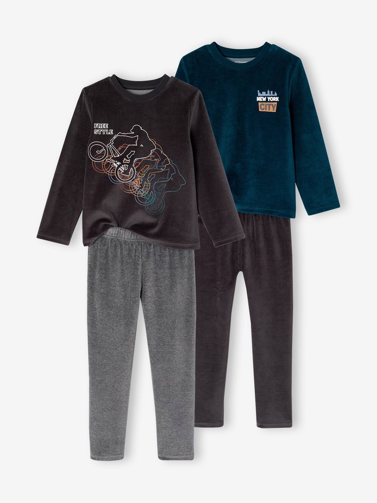 Lot de 2 pyjamas garçon anthracite