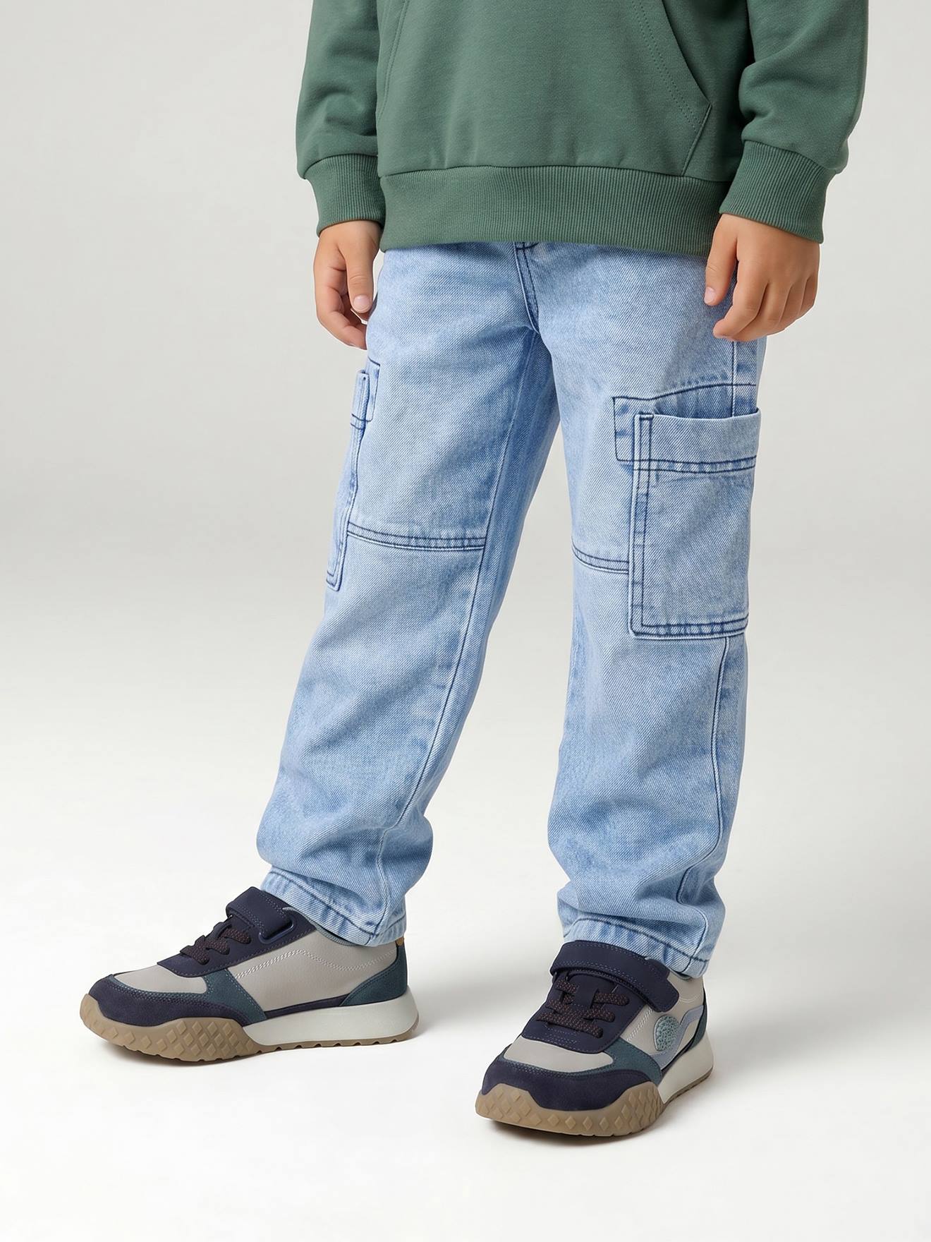 Pantalon battle garon en denim double stone 22$