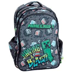 Sac à dos primaire minecraft 43 cm 2 compartiments  - vertbaudet enfant