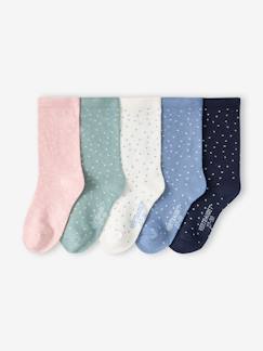 -Lot de 5 paires de chaussettes à pois fille