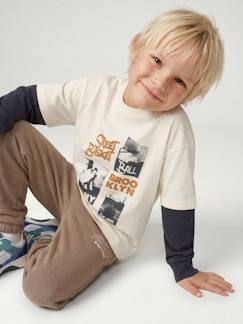-T-shirt manches longues garçon effet superposé