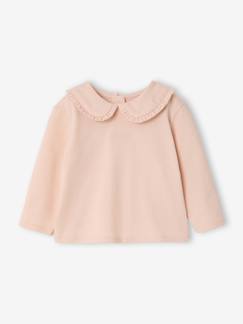 -T-shirt bébé manches longues col claudine