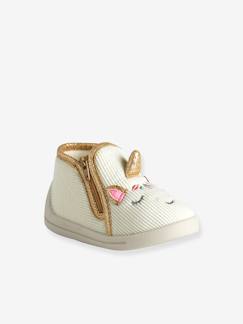 Chaussures-Chaussons zippés bébé en toile