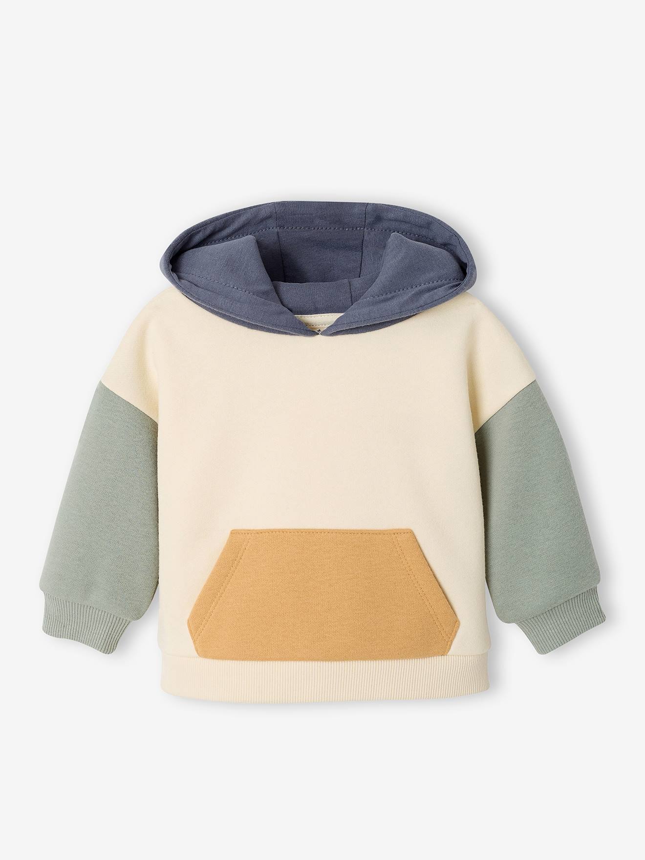 Sweat à capuche bébé personnalisable vert sauge