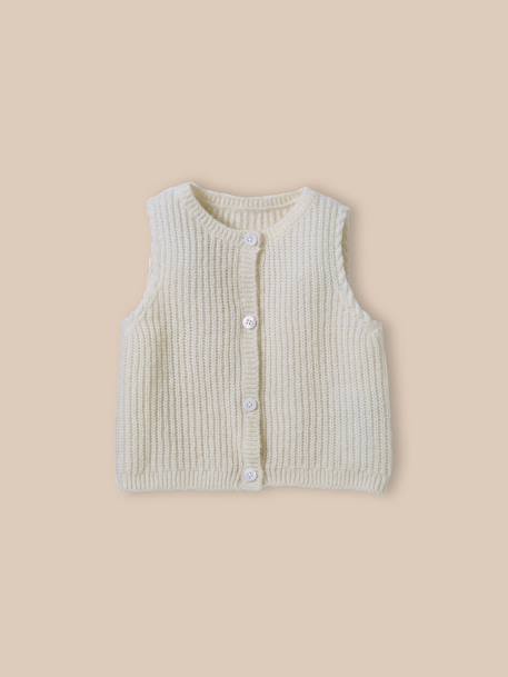 Bébé-Gilet sans manches bébé laine et mohair