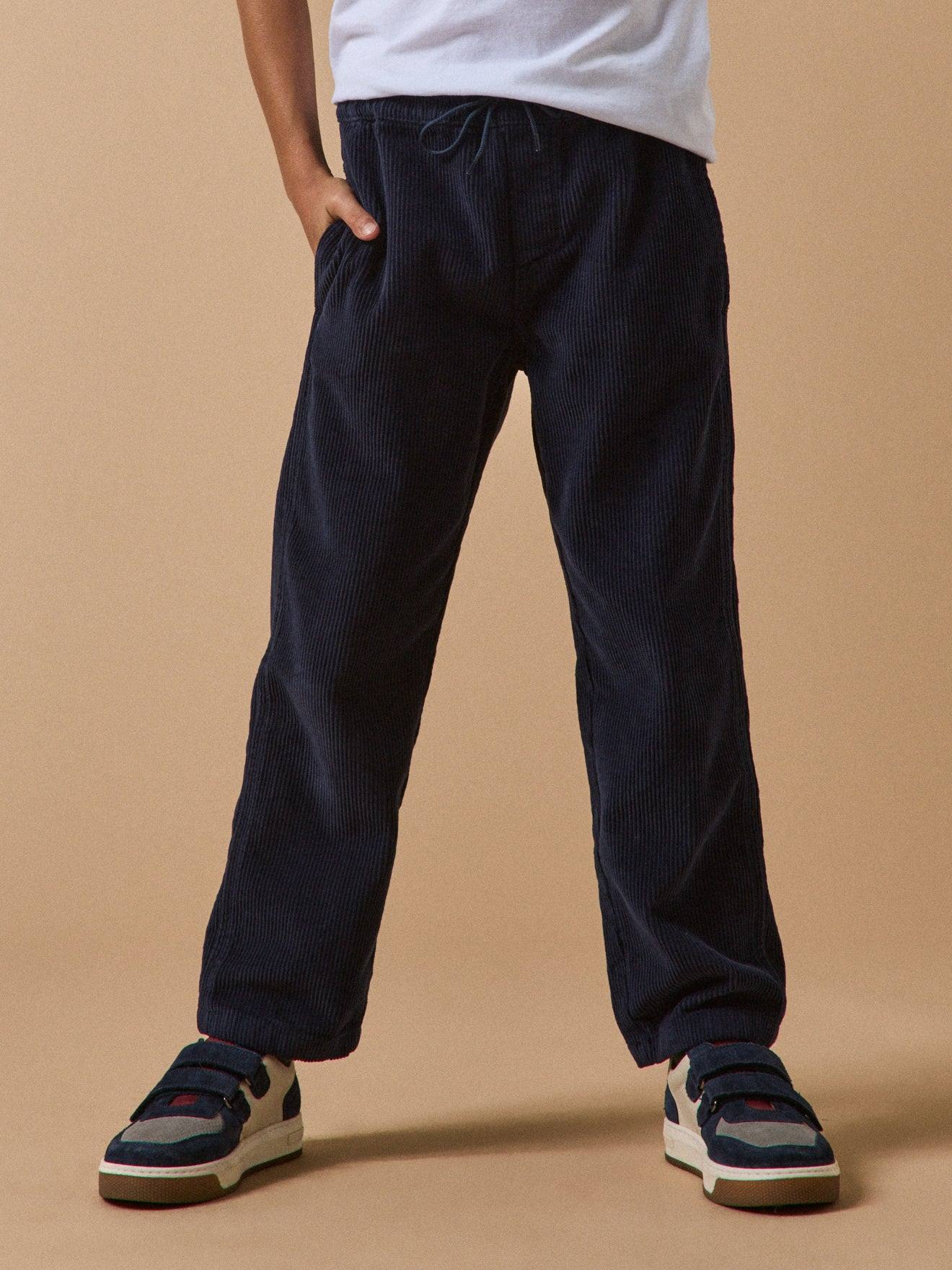 Pantalon Relax En Velours Ctel Garon Marine 38$