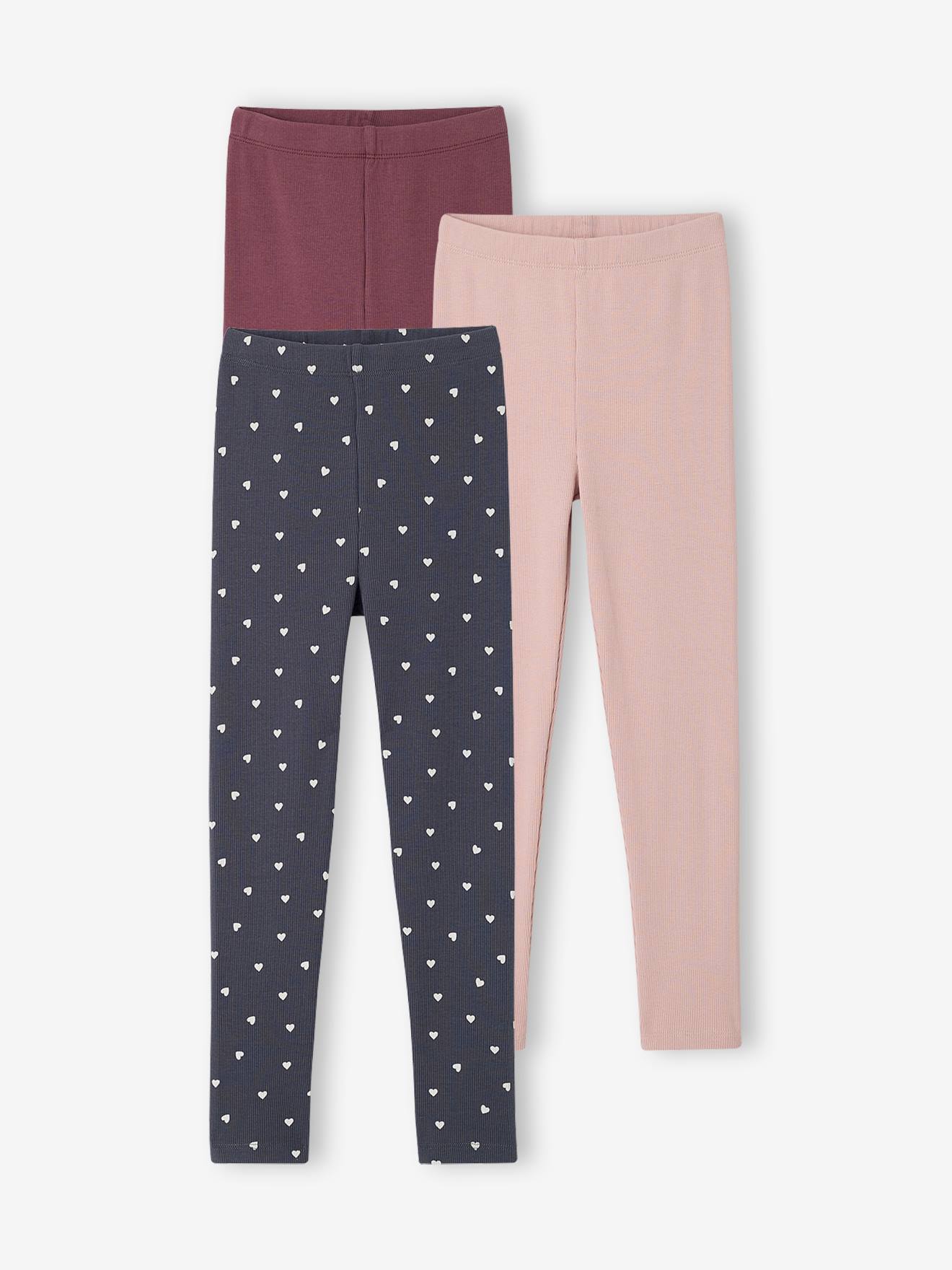 Lot de 3 leggings fille encre