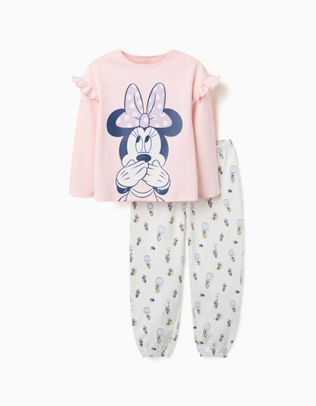 Pyjama long en coton avec imprimés minnie  - vertbaudet enfant