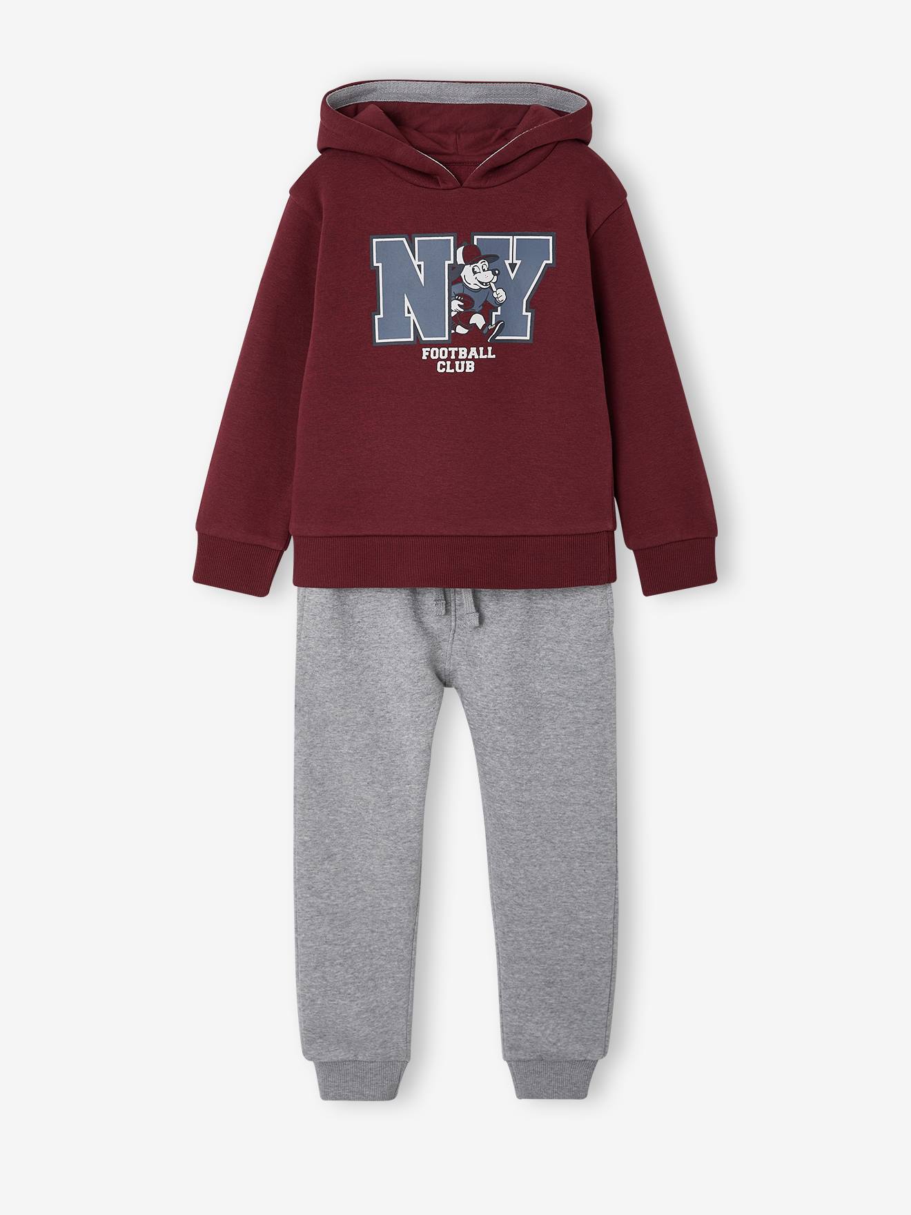 Ensemble sport garon capuche bordeaux 28$