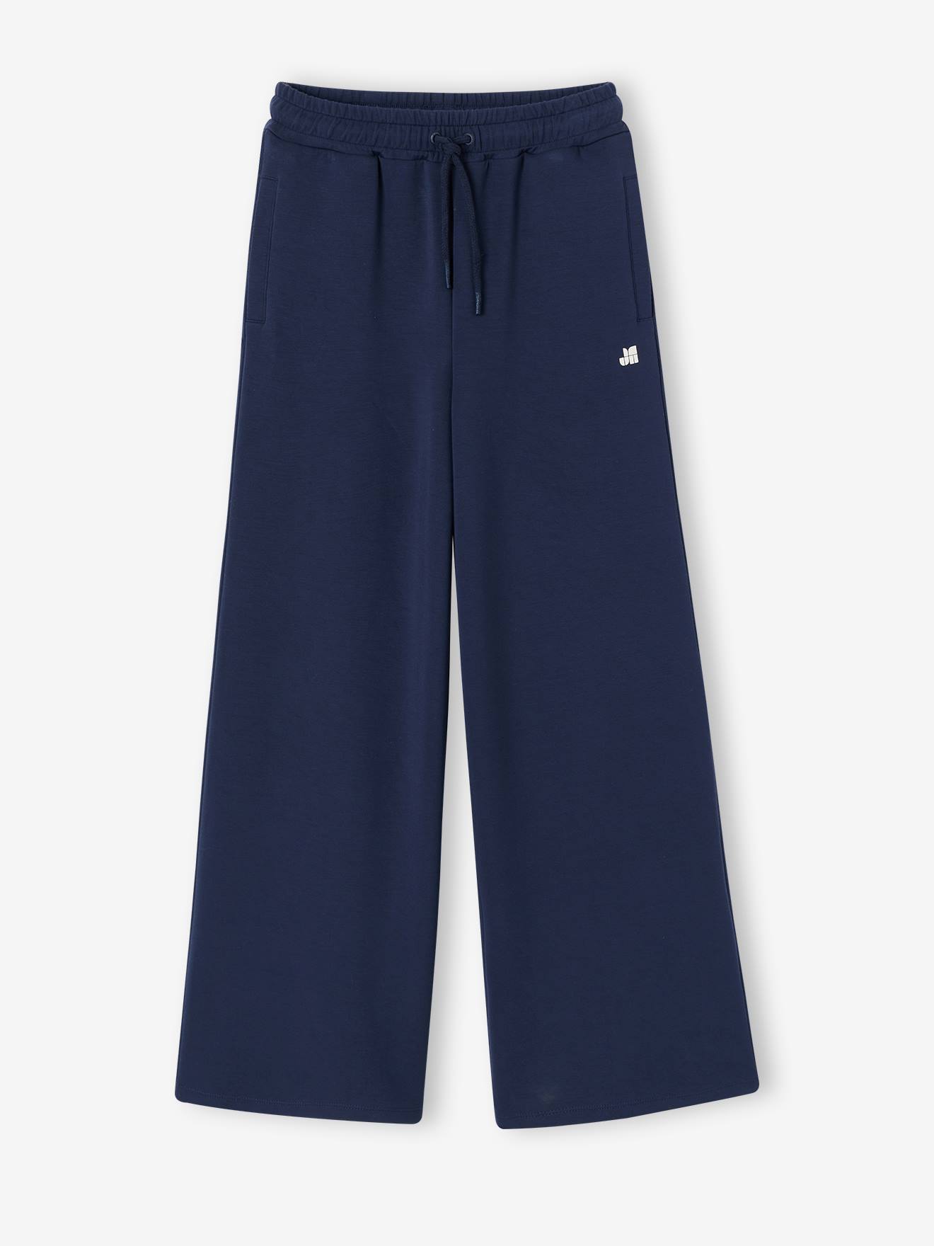 Pantalon large sport fille anthracite
