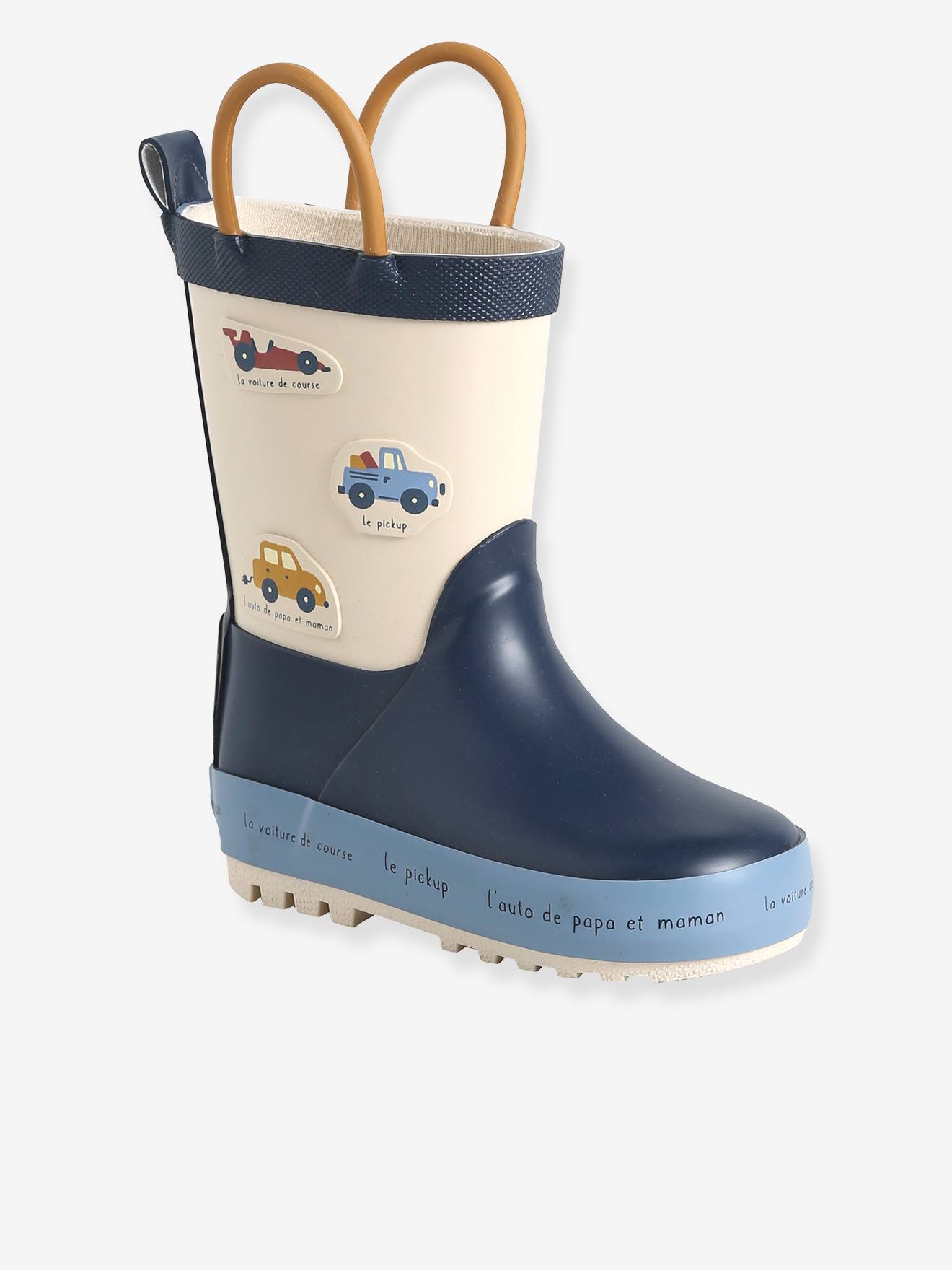 Bottes de pluie bébé détails ludiques marine Bottes de pluie bébé détails ludiques marine