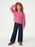 Pull fille manches longues col rond écru+marine+rose 14 - vertbaudet enfant 