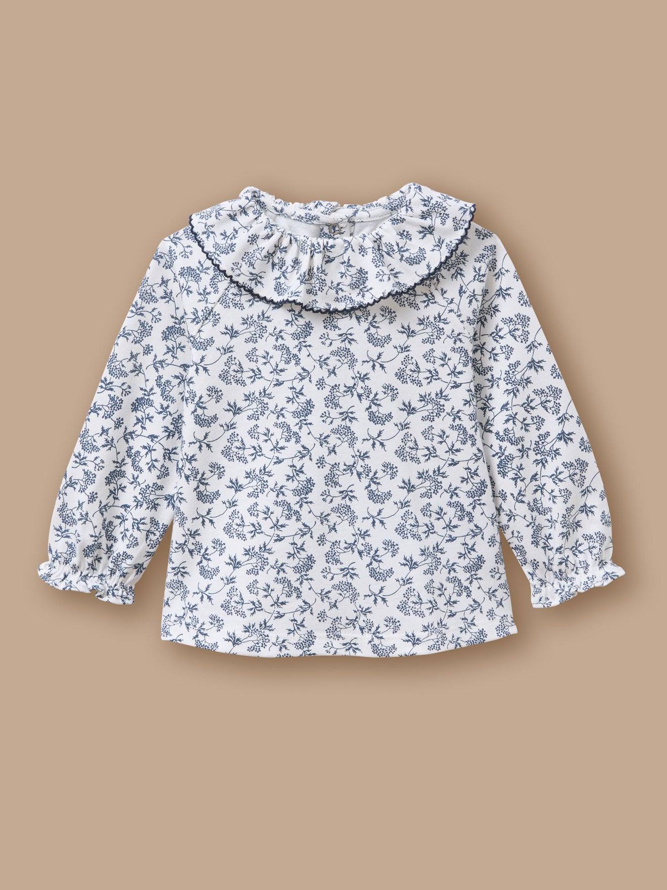 T-shirt Imprimé Bébé Imprimé Iris Fond Blanc