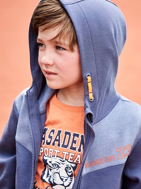 Occuper les enfants-Garçon-Vêtements de sport-Sweat zippé sport garçon matière technique inscriptions graphiques