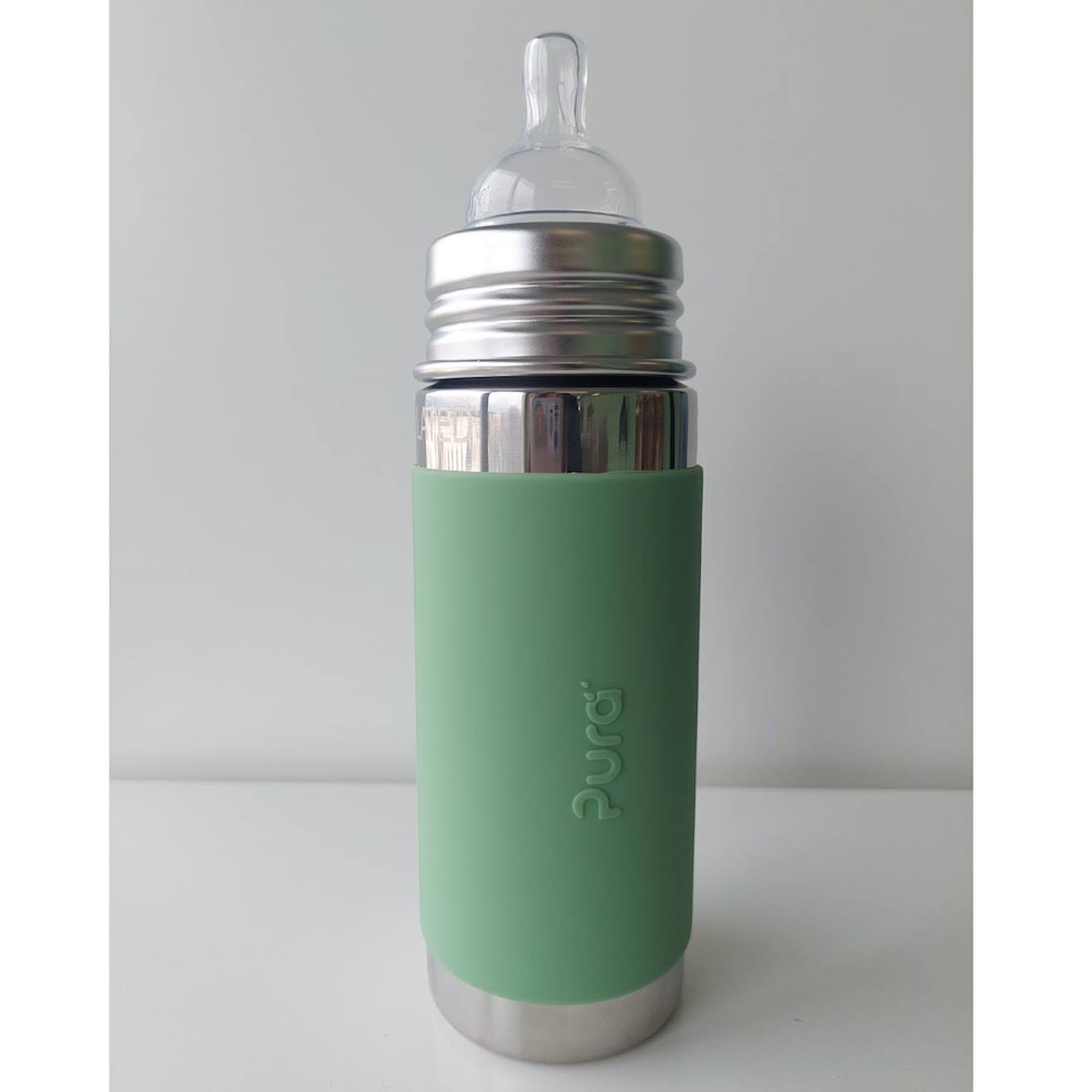 Biberon Isotherme En Inox 260 Ml - Moss Green (Pura) - Couverture