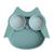 Assiette à compartiments ventousée en silicone hibou Green 1 - vertbaudet enfant 