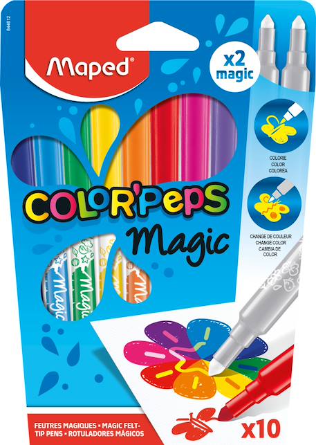 Fille-Accessoires-Fourniture scolaire-stylo, règle, ciseaux-Feutres pour coloriage magiques
