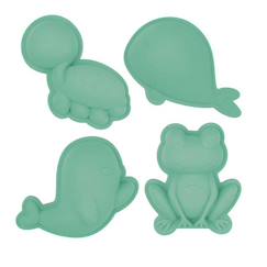 -Set de 4 moules de plage en silicone souple