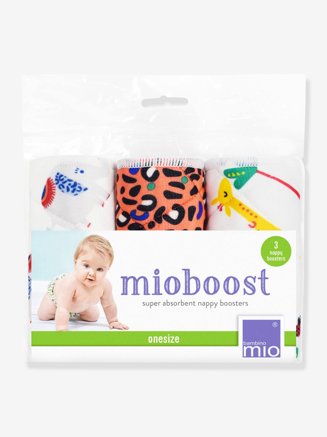 Mioboost, booster pour couches lavables (x3) BAMBINO MIO taches du safari