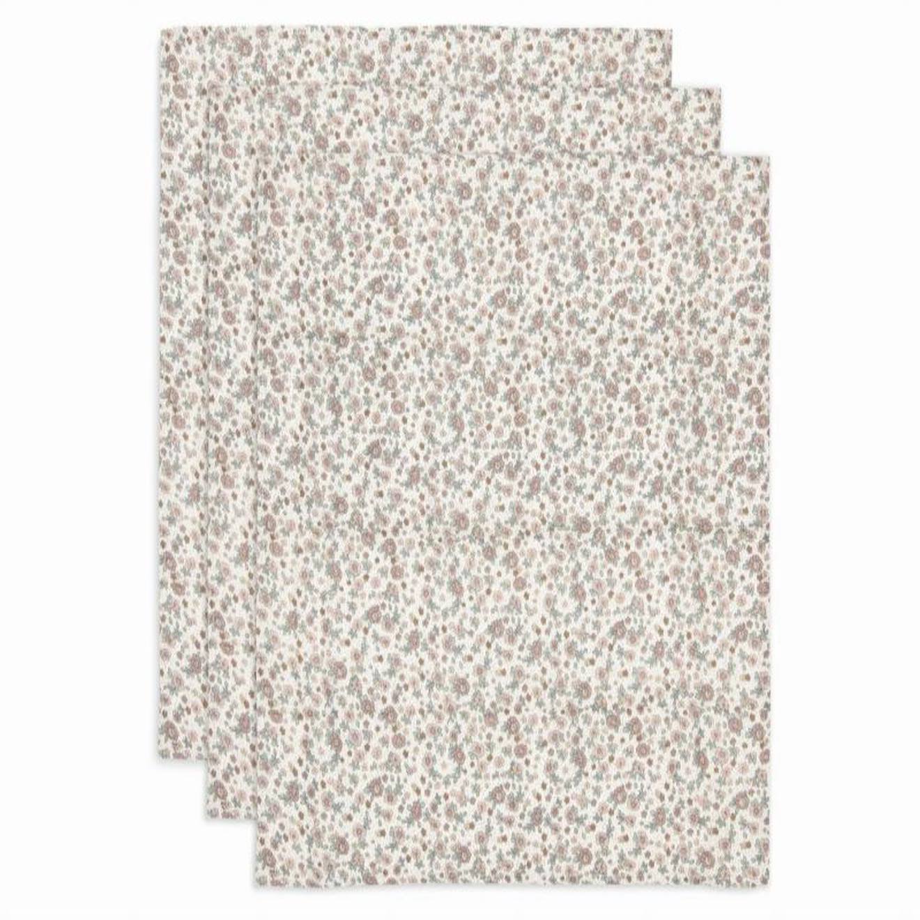 Lange Gaze De Coton Small Fleurs Retro (3 Pcs) En Coton Multicolore