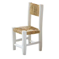 -Chaise enfant bois blanc et doum